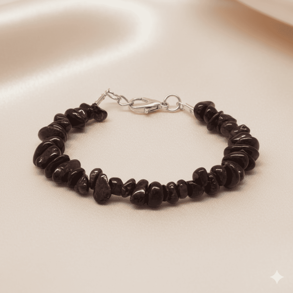 Metal Zincirli Natural Kesim Lal Taşı Doğaltaş Kadın Bileklik - 3