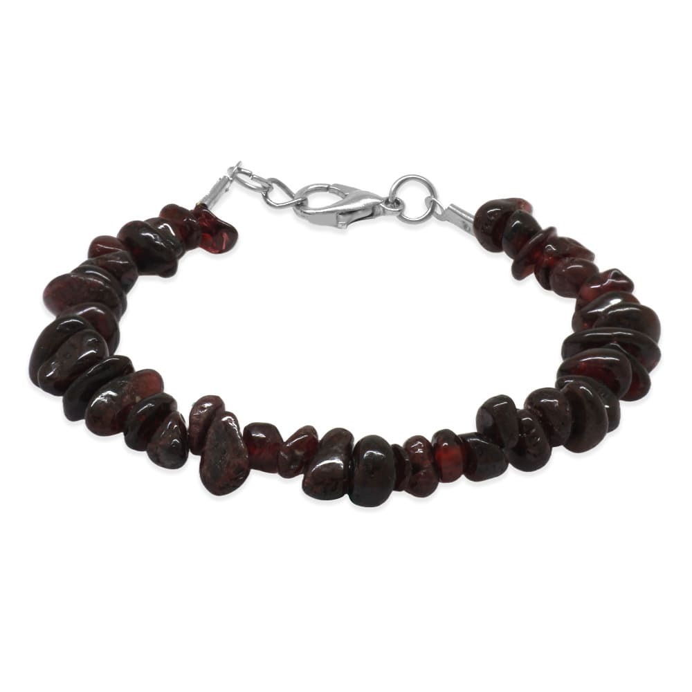 Metal Zincirli Natural Kesim Lal Taşı Doğaltaş Kadın Bileklik - 4