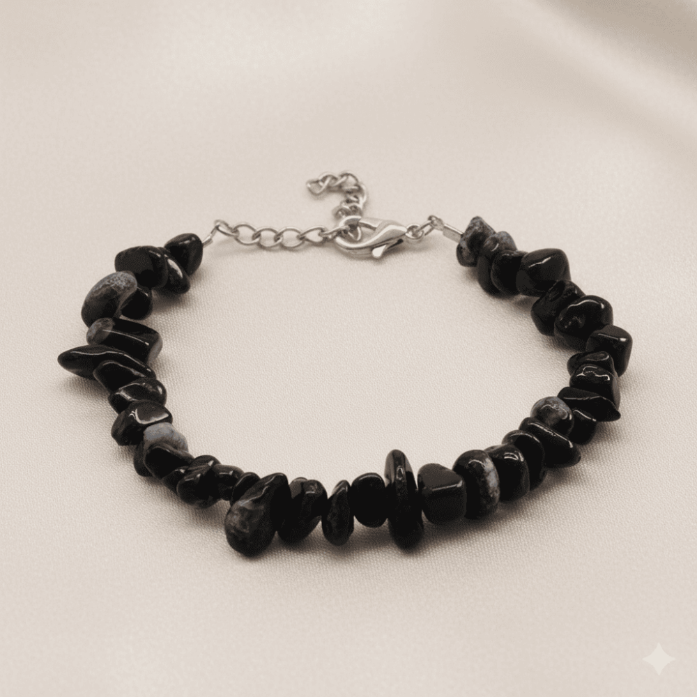 Metal Zincirli Natural Kesim Süleyman Akik Doğaltaş Kadın Bileklik - 3