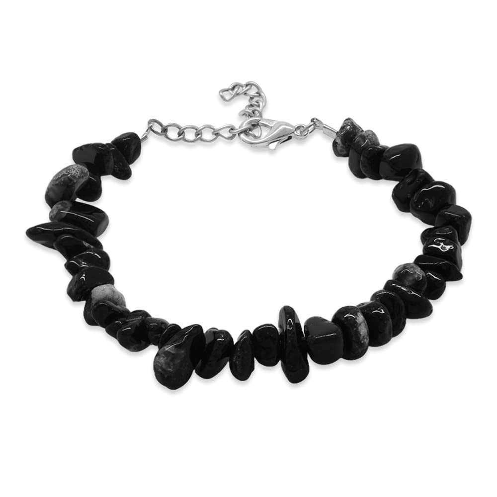 Metal Zincirli Natural Kesim Süleyman Akik Doğaltaş Kadın Bileklik - 4