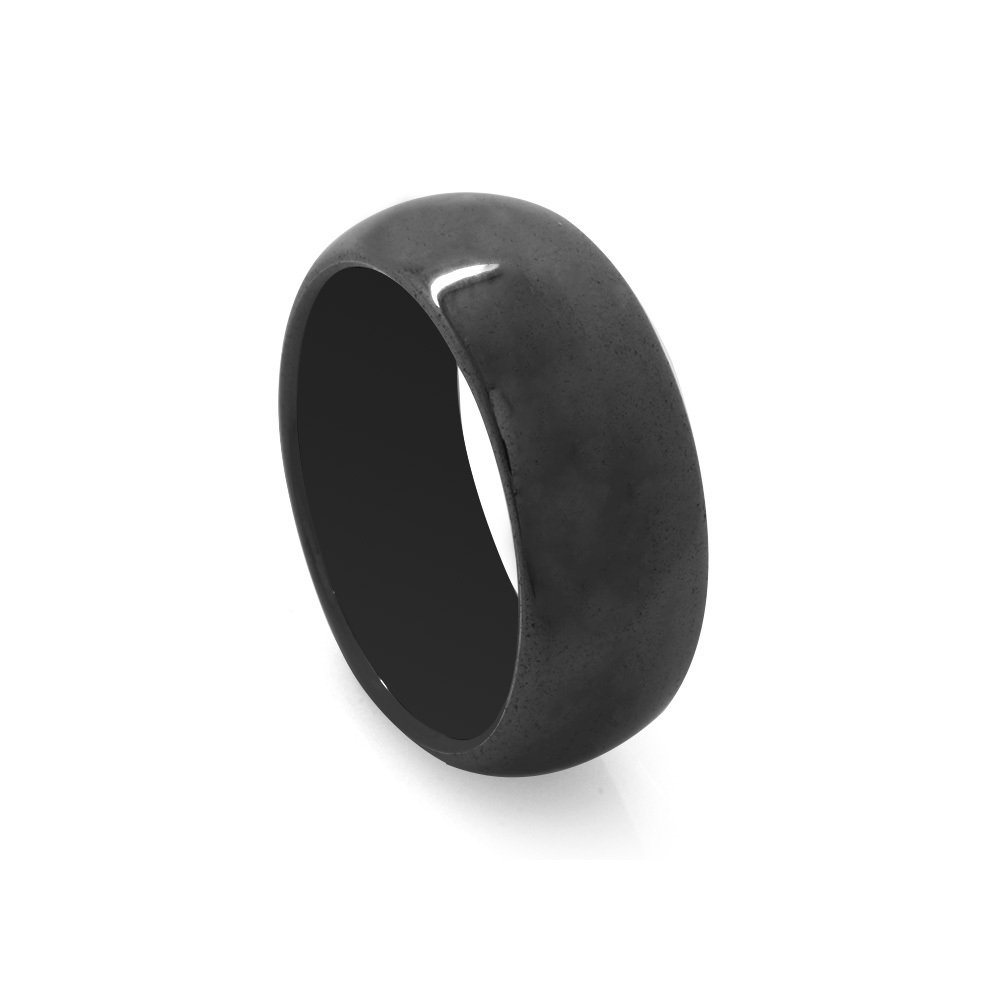 Metalik Gri Renkli Hematit Doğaltaş Kadın Yüzük 21 Ölçü - 4