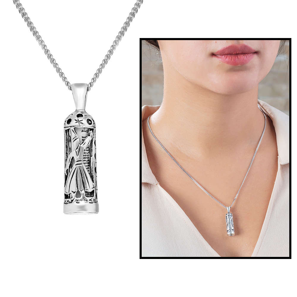 Mevlevi Tasarım 925 Ayar Gümüş Kadın Cevşen Kolye - 2