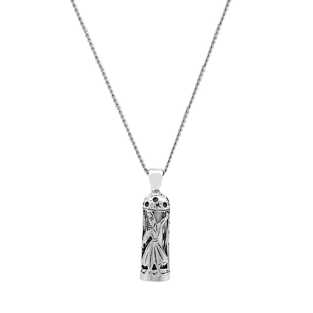 Mevlevi Tasarım 925 Ayar Gümüş Erkek Cevşen Kolye - 3