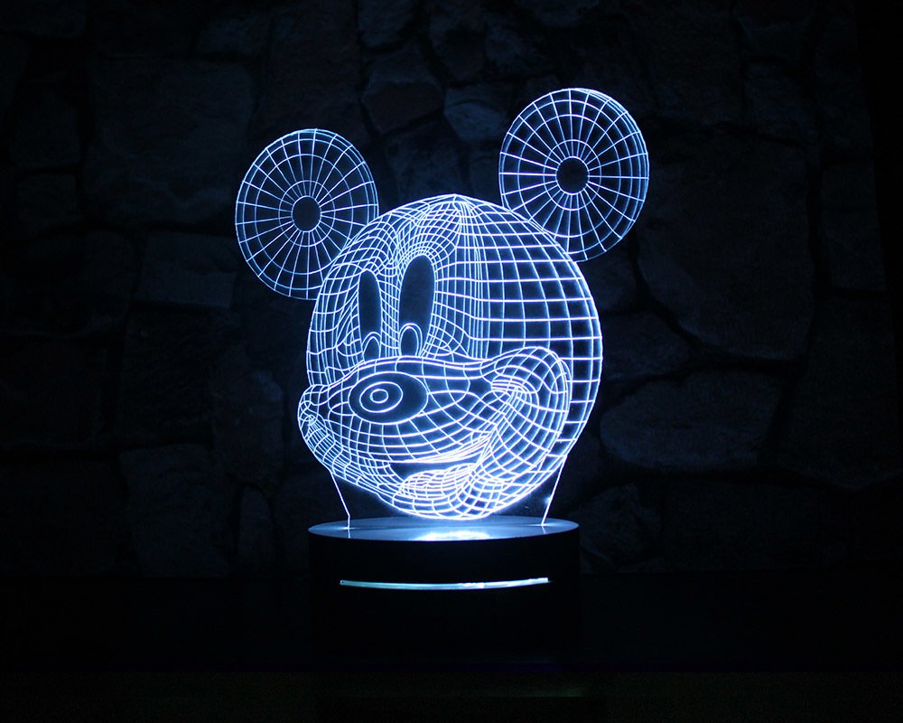 Mickey Mouse Tasarım 3D Led Lamba - 4