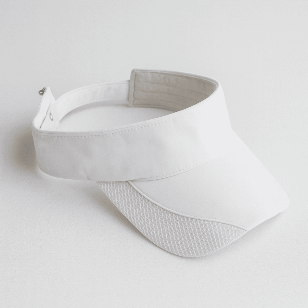 Kişiye Özel Harf Nakışlı Beyaz Mikro Kumaş Ayarlanabilir Unisex Tenis Şapkası - 5