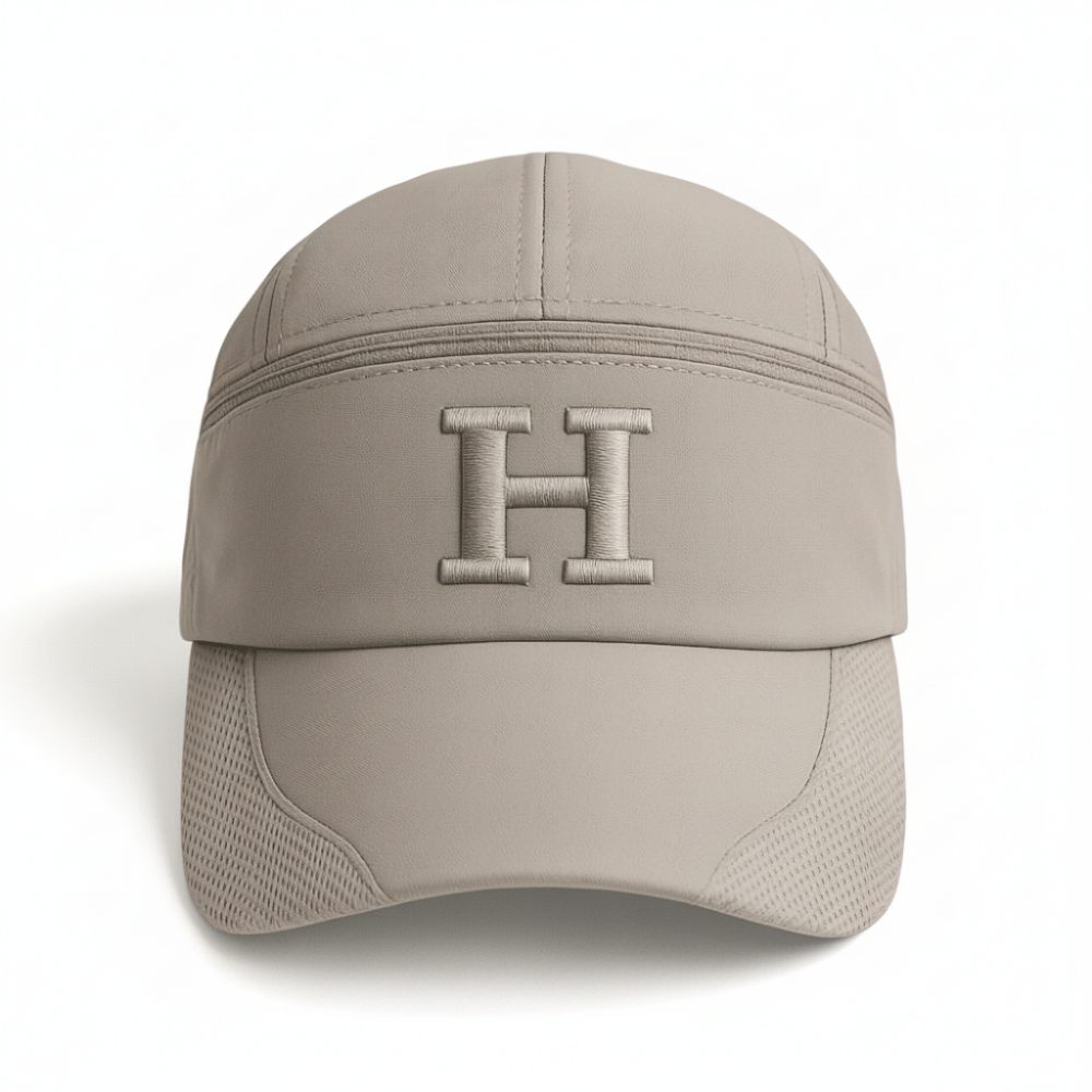 İsme Özel Harf Nakışlı Gri Mikro Kumaş Ayarlanabilir Unisex Tenis Şapkası - 5