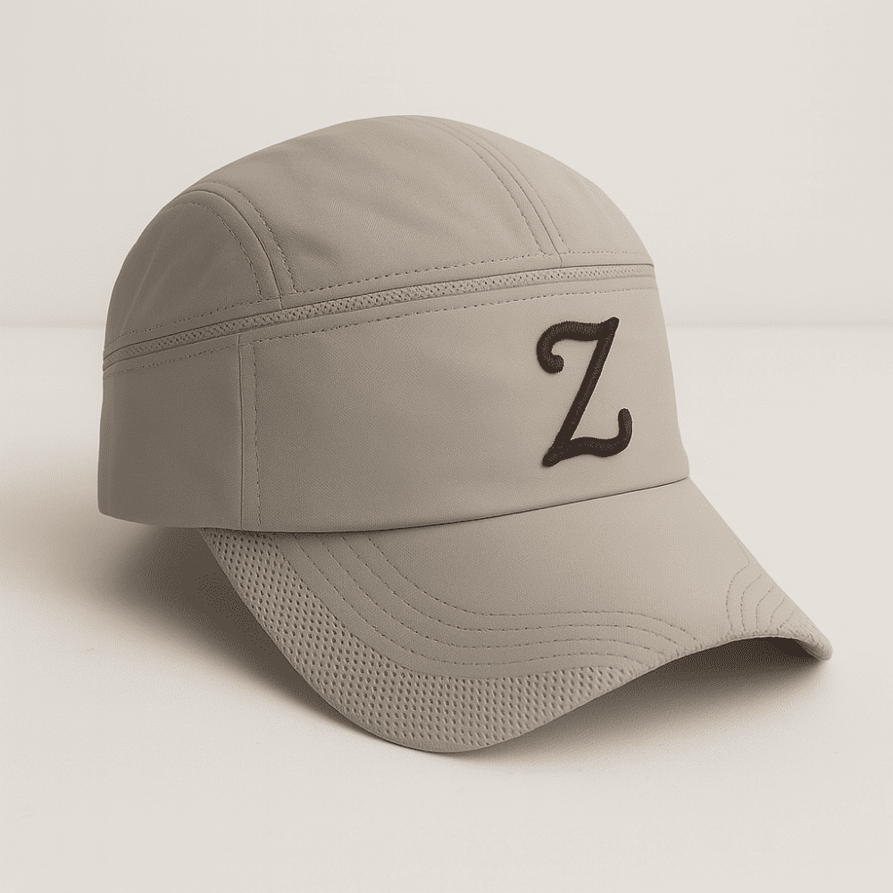 Kişiye Özel Harf Nakışlı Krem Mikro Kumaş Ayarlanabilir Unisex Tenis Şapkası - 3