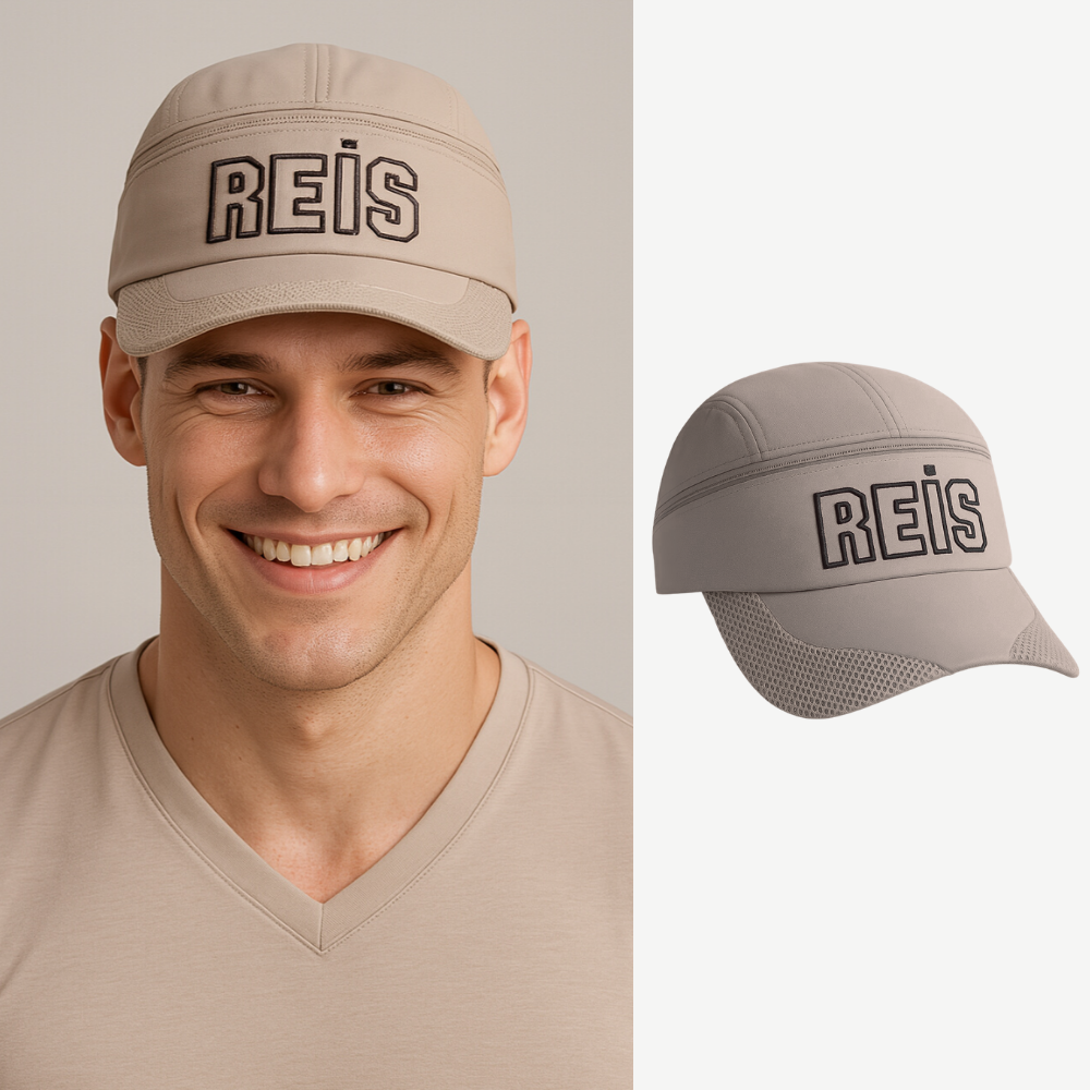 İsme Özel Nakışlı Krem Mikro Kumaş Ayarlanabilir Unisex Tenis Şapkası - 1