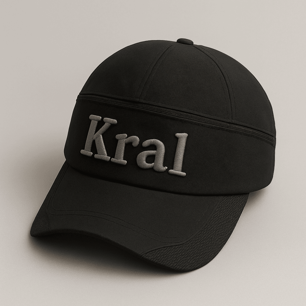 Kişiye Özel İsim Nakışlı Siyah Mikro Kumaş Ayarlanabilir Unisex Tenis Şapkası - 4