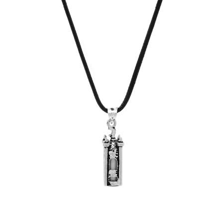 Minare Tasarım Zarif İp Zincirli 925 Ayar Gümüş Kadın Cevşen Kolye - Tesbihane