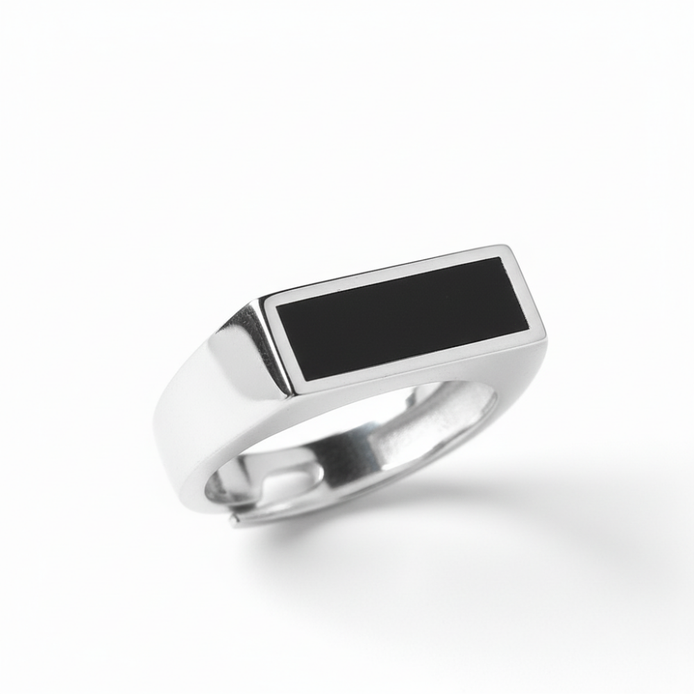 Modern Tasarım Gümüş Renk Ayarlanabilir Ölçü İsme Özel Harf Yazılı 925 Ayar Gümüş Kadın Tektaş Yüzük - 4