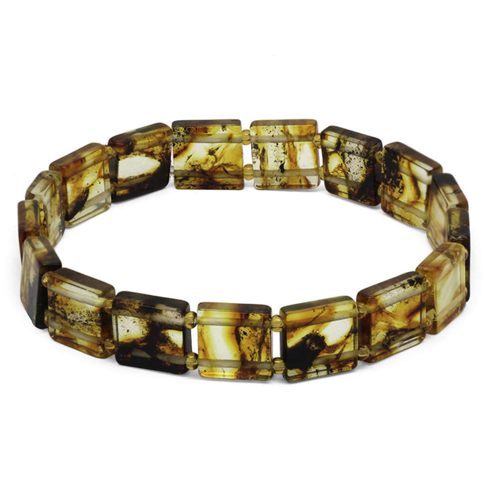 Multicolor Doğal Damla Kehribar Rolex Unisex Bileklik - 3