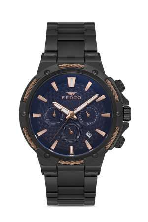 Ferro Siyah Çelik Kordon Erkek Kol Saati FM31168A-R FM31168A-R - FERRO
