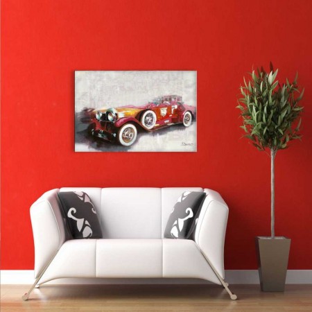 Nostalji Araba Tasarım Kanvas Tablo - Tesbihane