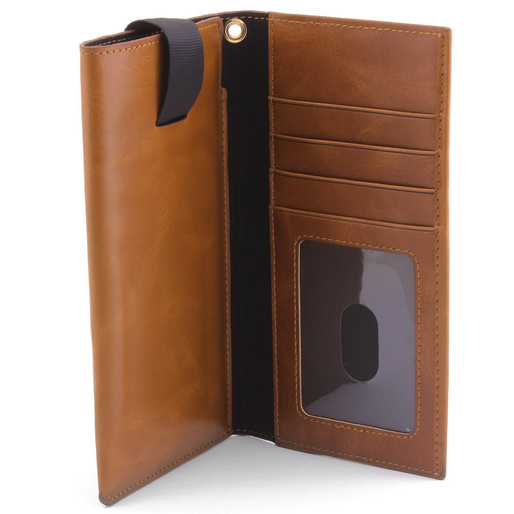 Deri Cüzdan & Telefon Kılıfı iPhone 6-7-8 Plus / Samsung 5,5 inç tüm telefonlar (Model-1) - 2