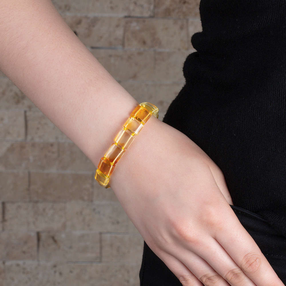Doğal Damla Kehribar Rolex Bayan Bileklik - 1