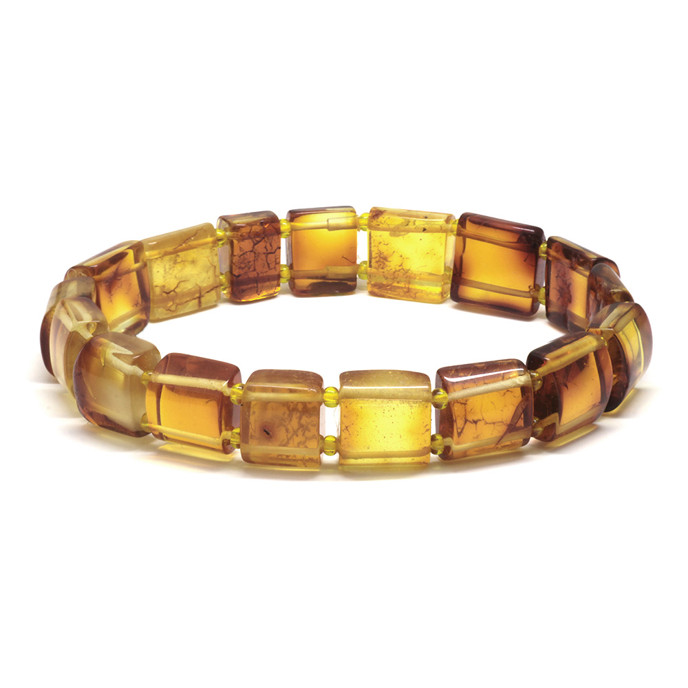 Doğal Damla Kehribar Rolex Bileklik - 1