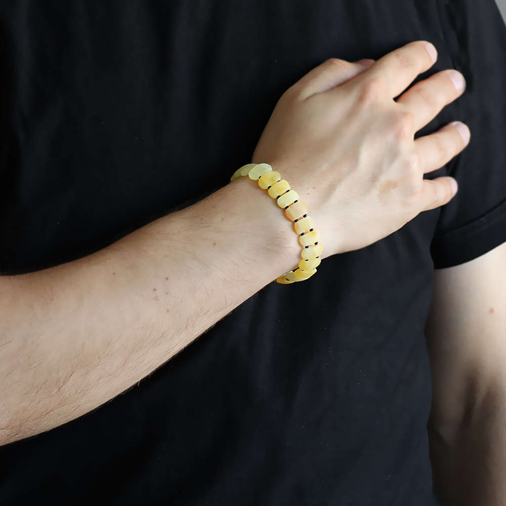 Doğal Mat Damla Kehribar Rolex Bileklik - M2 - 2