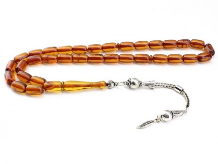 Özel Kesim Ateş Kehribar Tesbih - Tesbihane