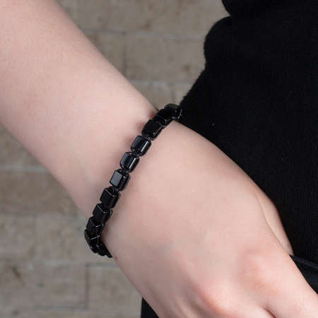 Makrome Örgü Küp Kesim Oniks Doğaltaş Bayan Bileklik - STOKYOK