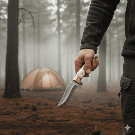 Premium Kutulu Geyik Boynuzu Saplı İsme Özel 4116 Kalite Paslanmaz Çelik Outdoor Avcı ve Kamp Bıçağı - Tesbihane