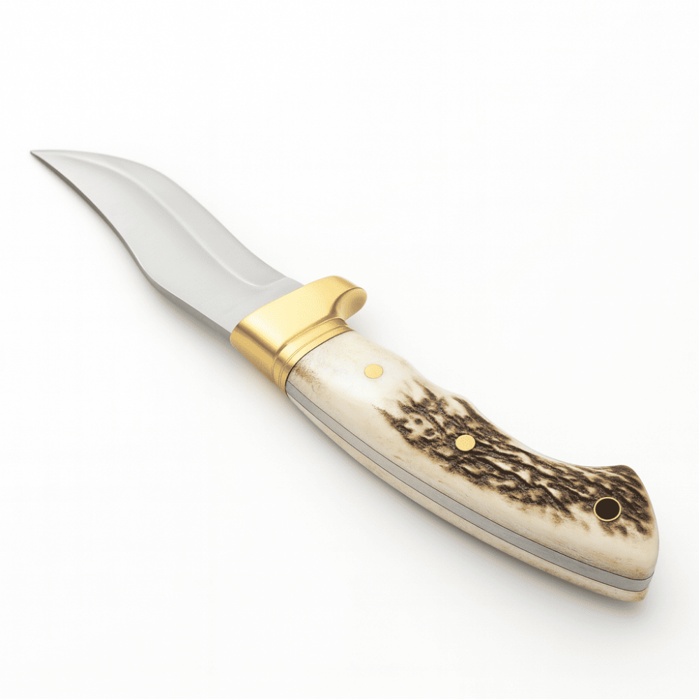 Premium Kutulu Geyik Boynuzu Saplı İsme Özel 4116 Kalite Paslanmaz Çelik Outdoor Avcı ve Kamp Bıçağı - 2