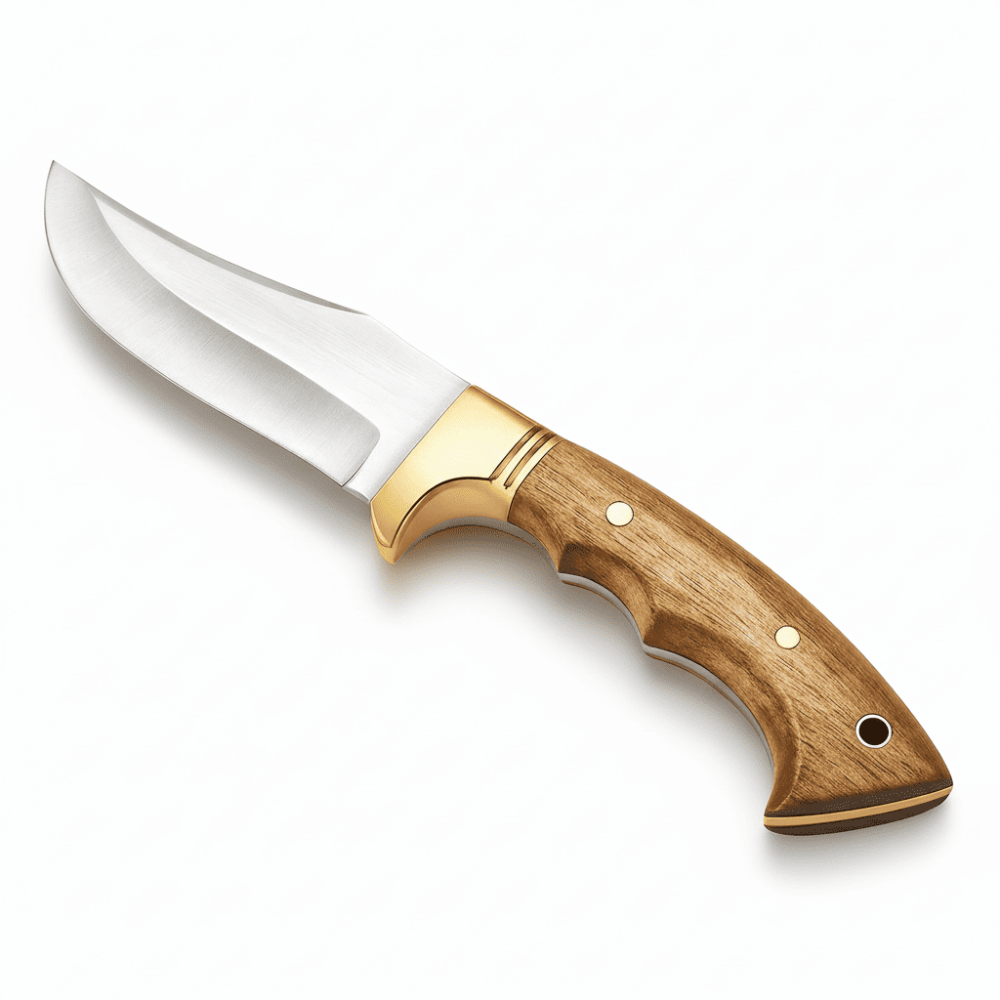 Premium Kutulu Kök Ceviz Ağacı Saplı İsme Özel 4116 Kalite Paslanmaz Çelik Outdoor Avcı Kamp Bıçağı - 2