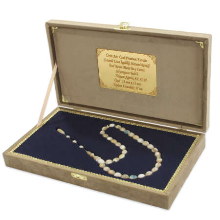 Premium Kutulu Sistemli Usta İşçilikli Özel Kesim Maxi Boy Koleksiyonluk Deniz Salyangozu Tesbih - Tesbihane