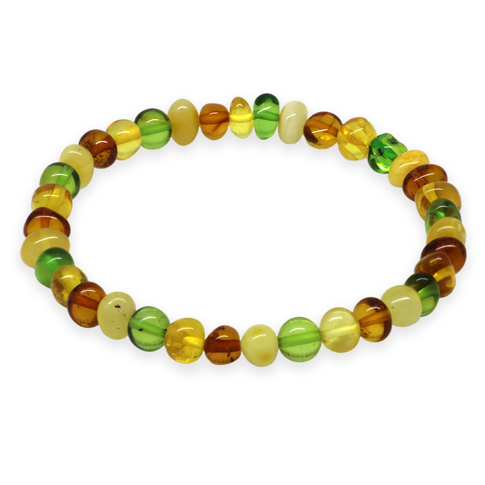 Pastel Renk Natural Form Doğal Damla Kehribar Erkek Bileklik - 6