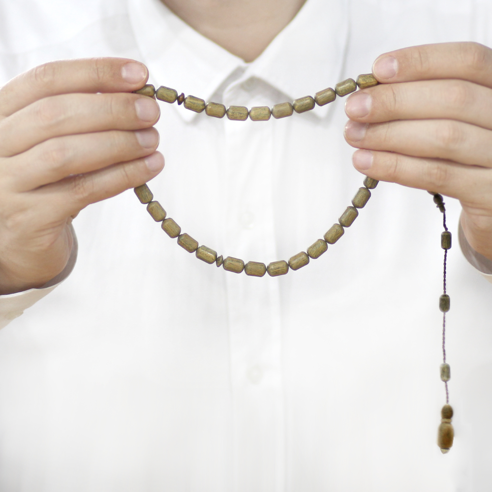 Pelesenk Ağacı Tesbih - Sistemli - Kahverengi - Kapsül Kesim - 3