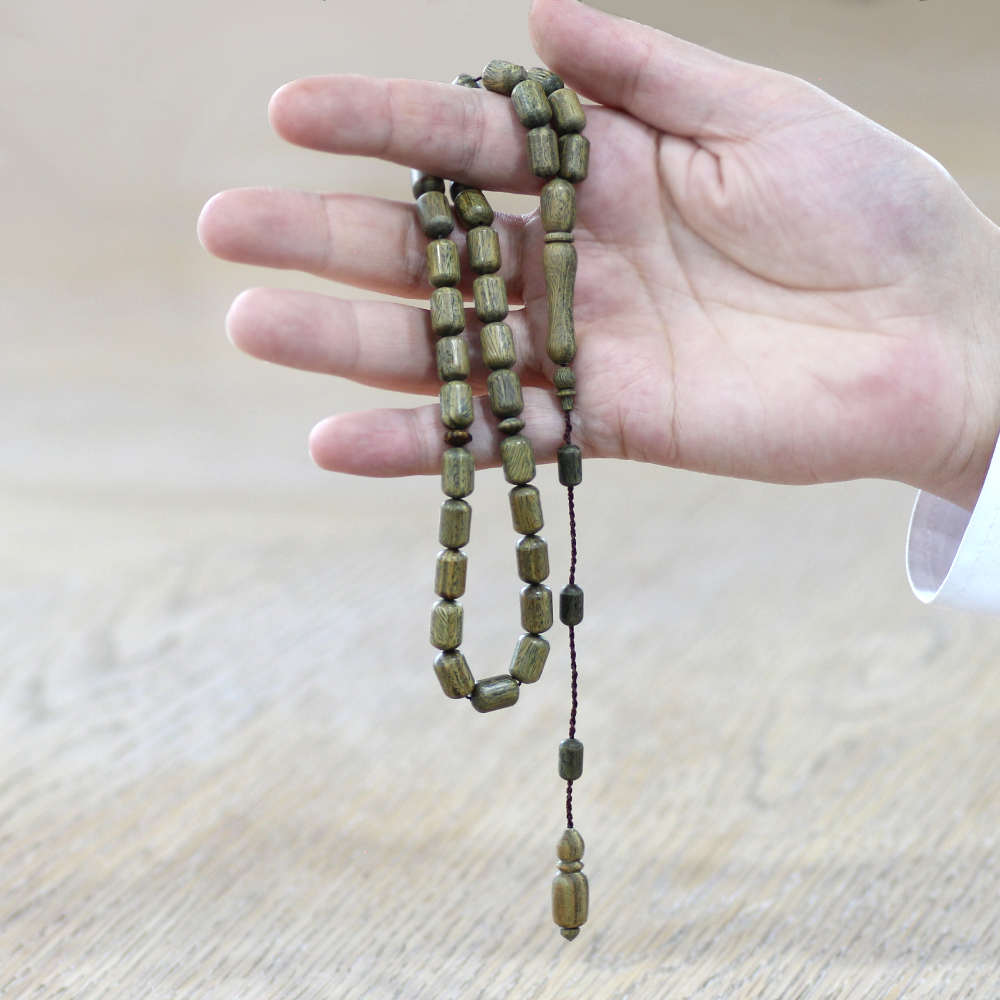 Pelesenk Ağacı Tesbih - Sistemli - Kahverengi - Kapsül Kesim - 2