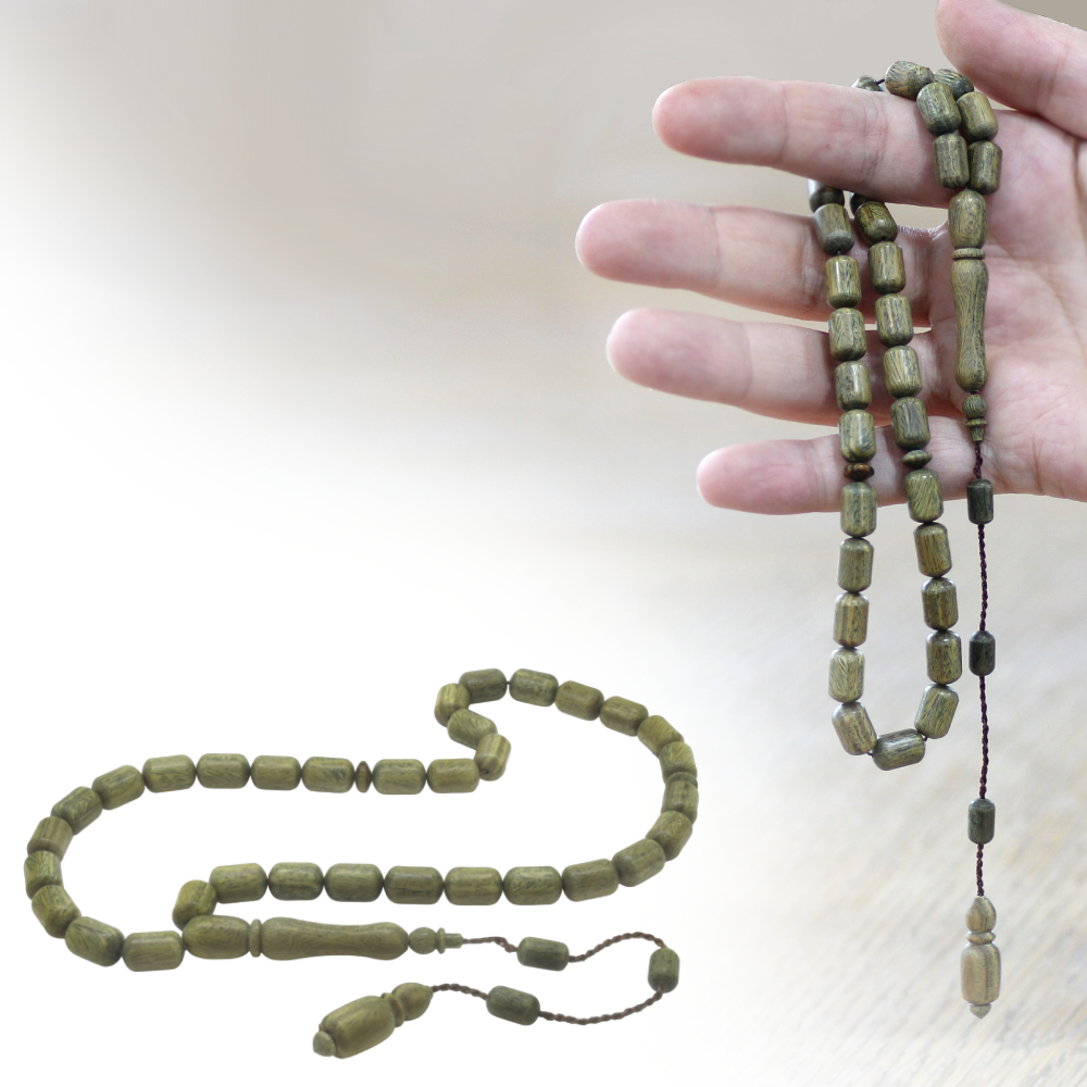 Pelesenk Ağacı Tesbih - Sistemli - Kahverengi - Kapsül Kesim - 1