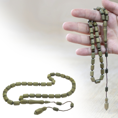 Pelesenk Ağacı Tesbih - Sistemli - Kahverengi - Kapsül Kesim - Tesbihane