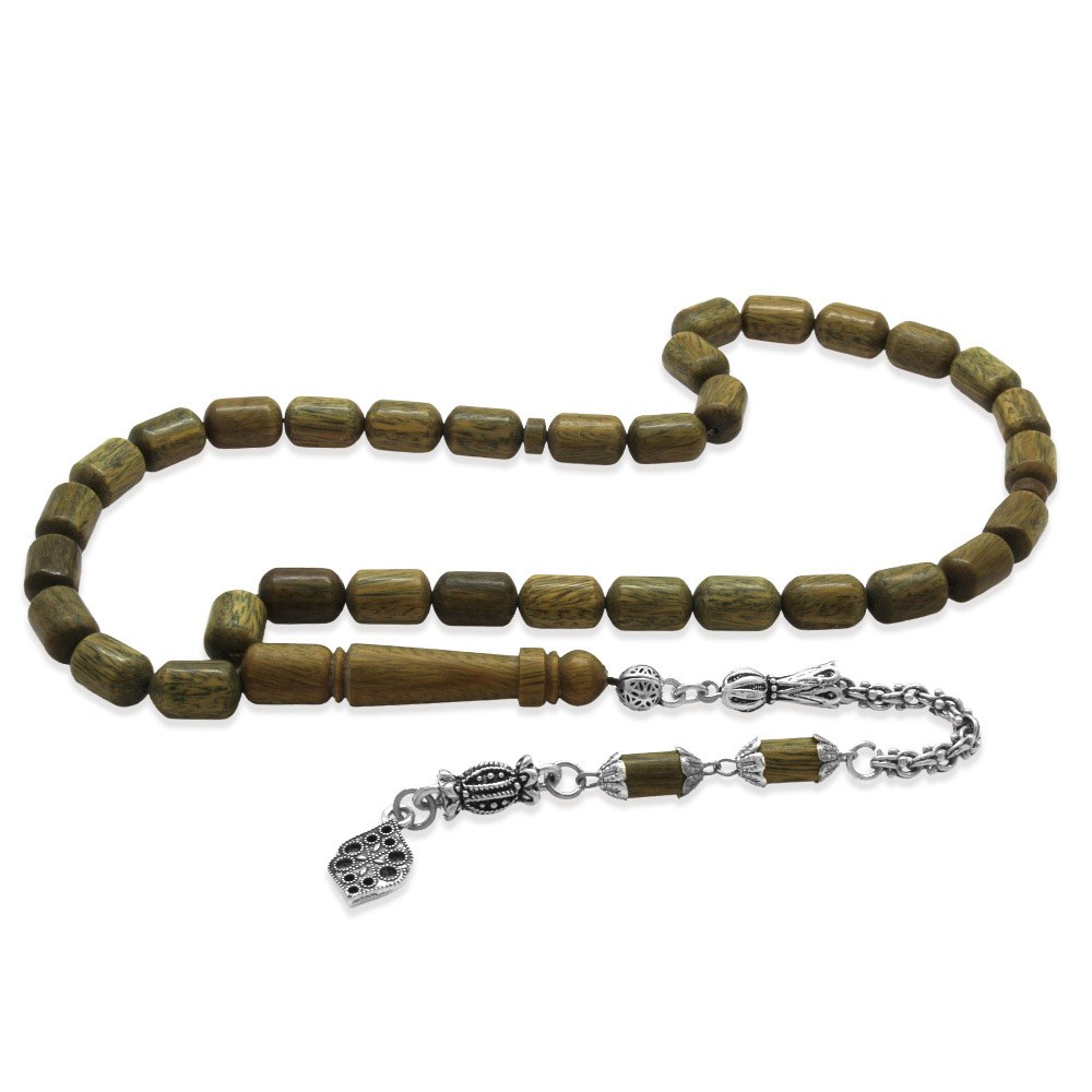 Pelesenk Tesbih - Kararmaz Metal Arnavut Püsküllü - Kahverengi - Kapsül Kesim - 4