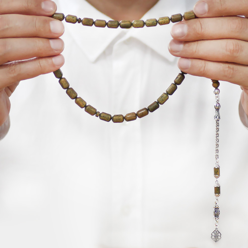 Pelesenk Tesbih - Kararmaz Metal Arnavut Püsküllü - Kahverengi - Kapsül Kesim - 3