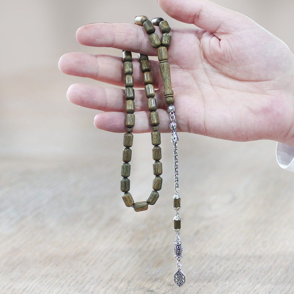 Pelesenk Tesbih - Kararmaz Metal Arnavut Püsküllü - Kahverengi - Kapsül Kesim - 2