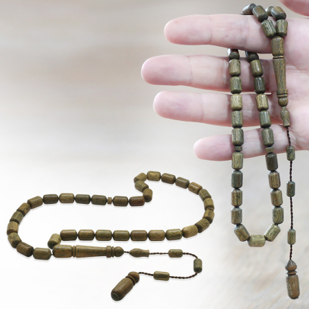 Pelesenk Tesbih - Sistemli - Kahverengi - Kapsül Kesim - Tesbihane