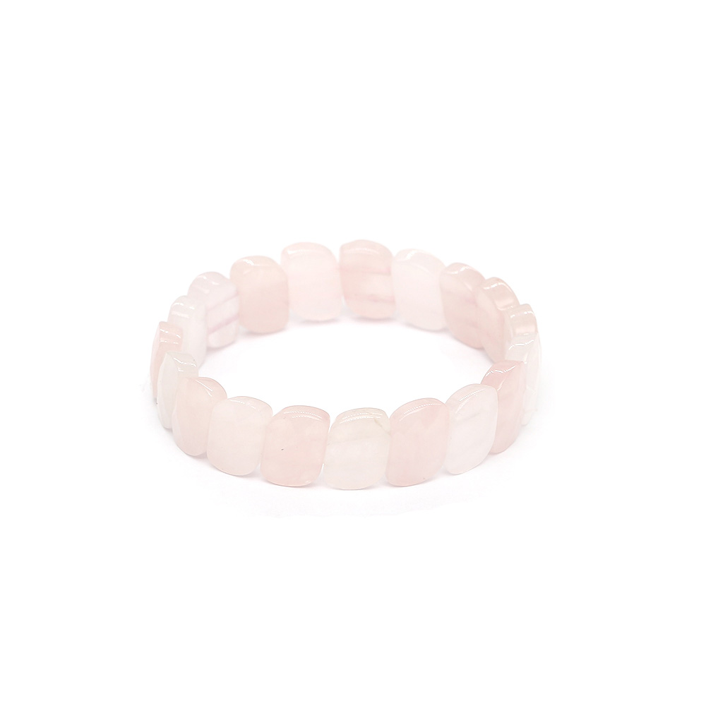 Pembe Kuvars Doğaltaş Rolex Kadın Bileklik - 5
