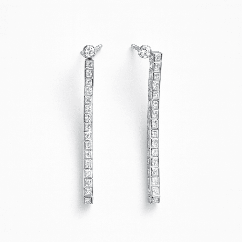 Vera 925 Ayar Gümüş İthal Şık Kadın Küpe - 3