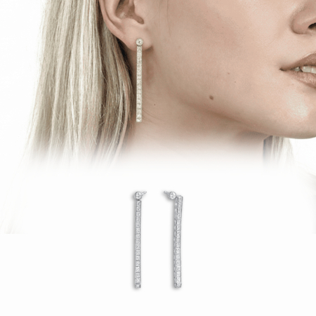 Vera 925 Ayar Gümüş İthal Şık Kadın Küpe - Tesbihane