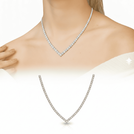 Vera 925 Ayar Gümüş İthal Şık Kadın Kolye - Tesbihane