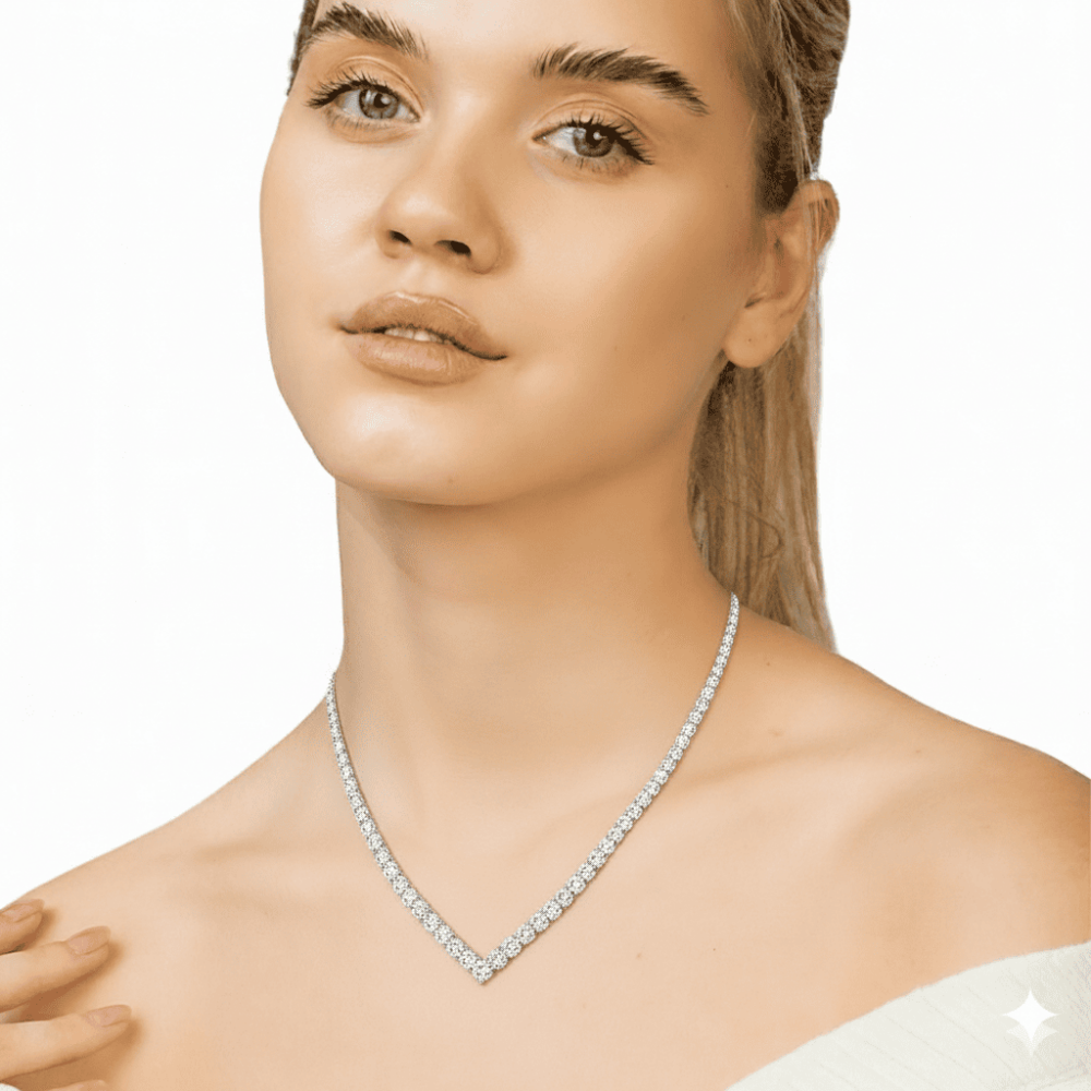 Vera 925 Ayar Gümüş İthal Şık Kadın Kolye - 2