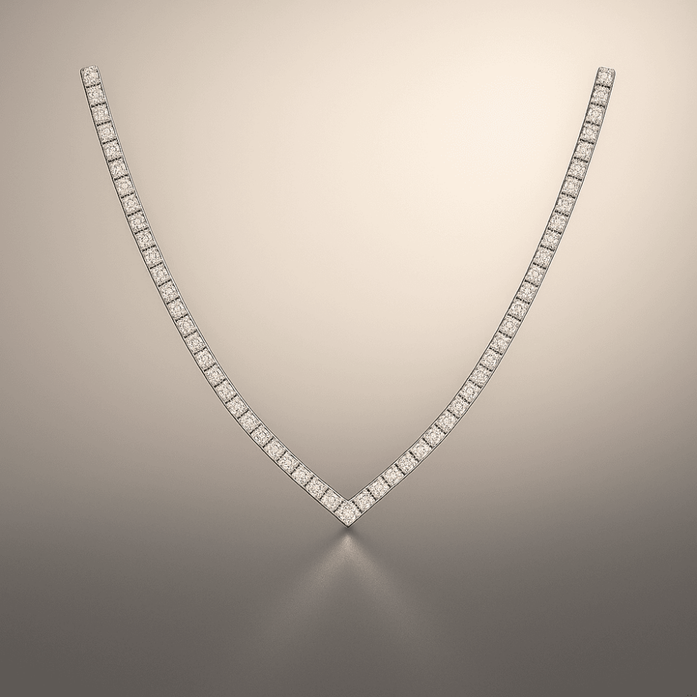 Vera 925 Ayar Gümüş İthal Şık Kadın Kolye - 5