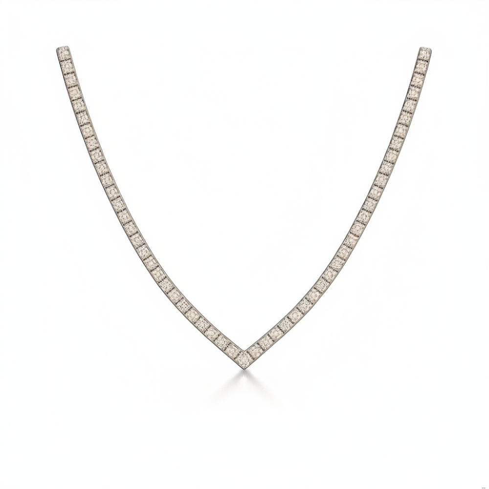 Vera 925 Ayar Gümüş İthal Şık Kadın Kolye - 4