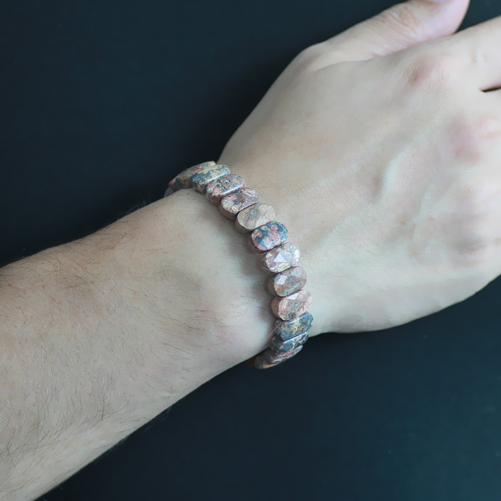 Renkli Jasper Doğaltaş Rolex Erkek Bileklik - 2