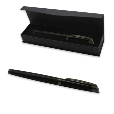 Roller Tükenmez Kalem - Şık Kutulu - İsme Özel Yazılı - Siyah Renk - Mavi Mürekkep - Tesbihane