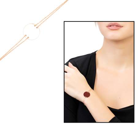 Rose Renk İsme Özel Yazılı 925 Ayar Gümüş Kadın Bileklik - Tesbihane