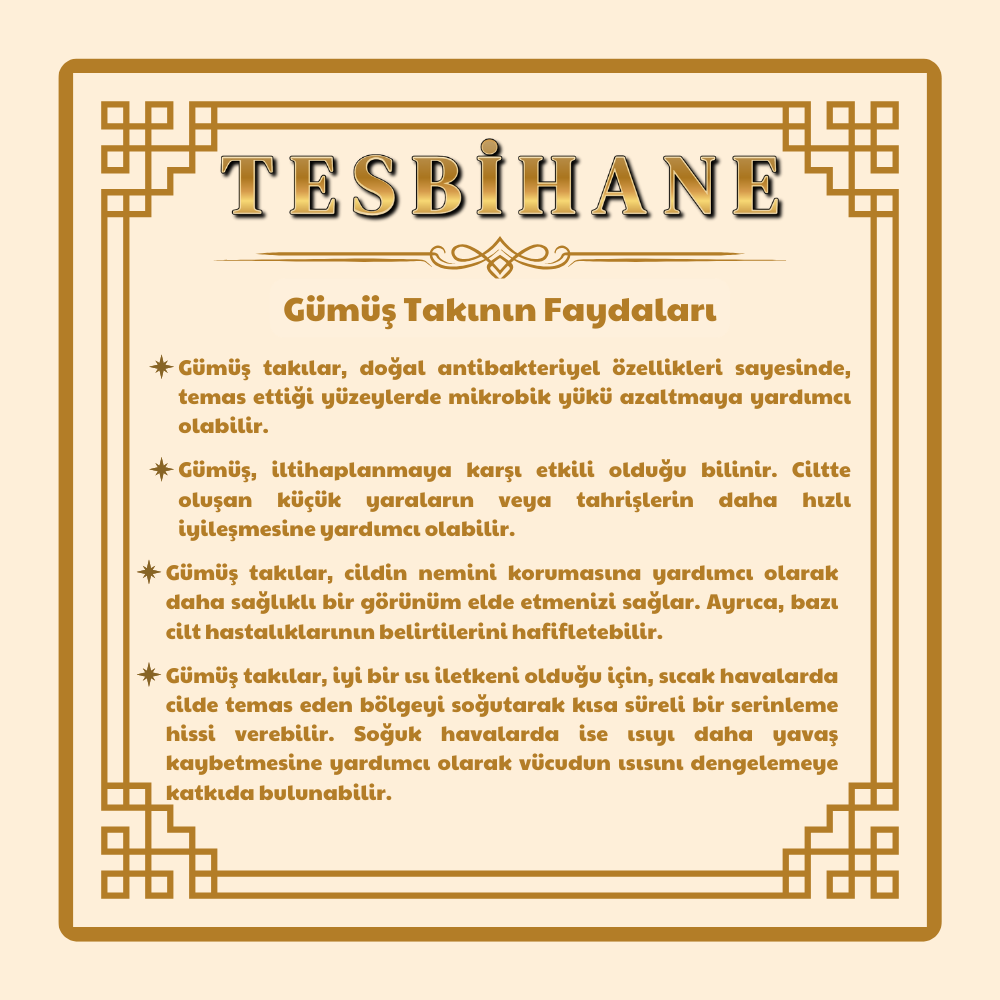 Rus Oltu Taşı Tesbih - 925 Ayar Gümüş Kral Püsküllü - Gümüş Tuğra İşlemeli - Küre Kesim - 5