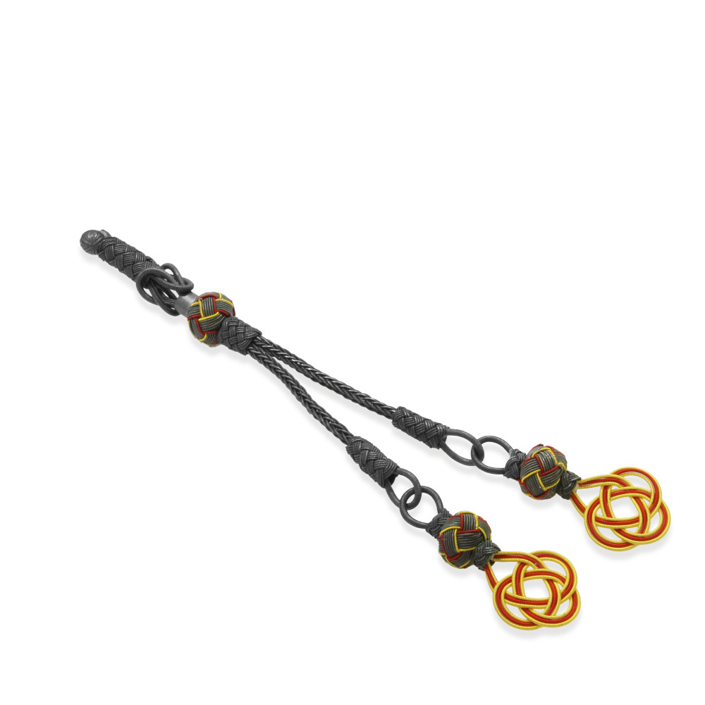 Sarı-Kırmızı Renk 1000 Ayar Gümüş 2'li Taraftar Kazaz Püskül - 2