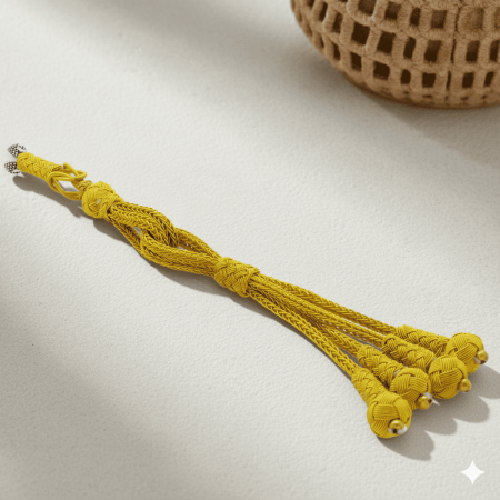 Sarı Renk Bakır Kaplama Uzun Model Dörtlü Top Kazaz Püskül - Tesbihane